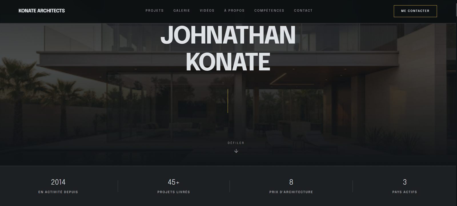 Aperçu du projet Jonathan Portfolio, showcase créatif